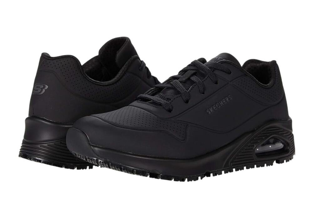 Skechers Womens Uno SR Composite Toe Work Shoe US 9.5M EU 39.5 Black EUC